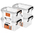 4.4L, four storage boxes for desk top sundries, makeup snack storage box, portable medicine box, storage box, sorting box