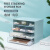 Jekodrawer desktop storage box transparent dustproof makeup storage box office dormitory desk stationery sorting box storage box shelf single layer ivory white three grid swb-5639