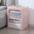 [10 billion subsidies] herbal garden storage box fabric clothing quick son Oxford cloth sorting box storage box wardrobe steel frame box storage box 56L 3 pieces in pink