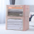 [10 billion subsidies] herbal garden storage box fabric clothing quick son Oxford cloth sorting box storage box wardrobe steel frame box storage box 56L 3 pieces in pink