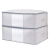 BaiCaoYuan storage bag clothes quilt sub finishing bag extra large 2 pieces of style gray thick moving bag