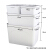 Japanese simple storage box multifunctional storage box toy storage box underwear storage box 4-piece white