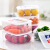 Refrigerator storage box plastic fruit fresh box special kitchen rectangular food frozen sealed storage box microwave oven heating lunch box lunch box 3L 3 Pack